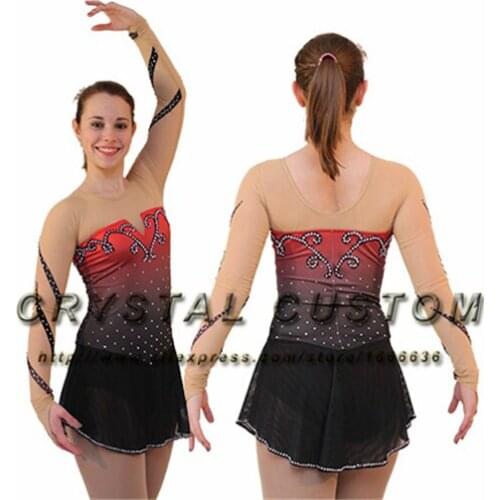 Girls Figure Skating Dresses Fashion New Brand Competition Ice Figure Skating Dress Children DR3525