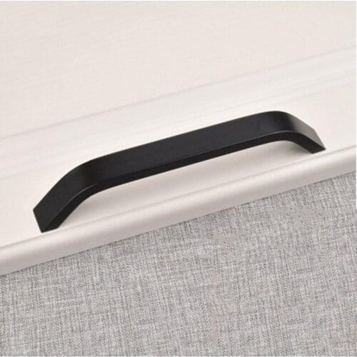 10PCS Door Handle 160mm Puller Black Furniture Handles Cabinet Knobs Kitchen Drawer Handles Pulls Cupboard Handles Accessories