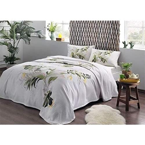 TAÇ Pike Set Single Person Juno V01-GREEN-Pike: 160x230 cm Fitted Sheets: 100x200 cm Standard Pillowcase: 50x70 cm (1 Piece