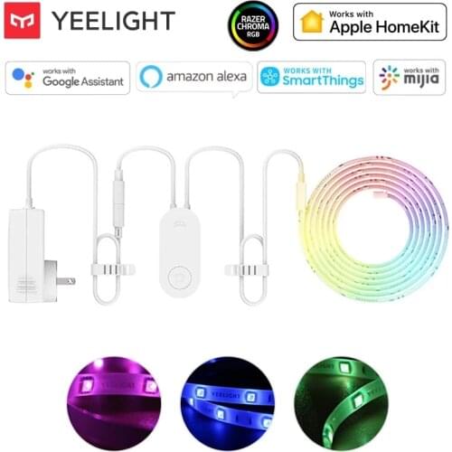 Yeelight Aurora Smart Light Strip 1S LED RGB Colorful WiFi 2M To 10M 60 LED LightStrip Remote Control APP Assistant Homekit