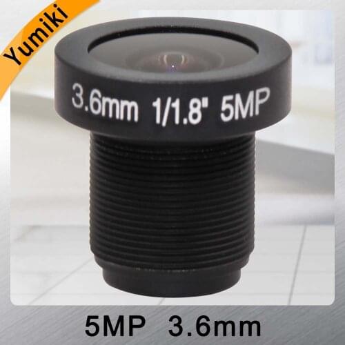 Yumiki 5.0 MegaPixel 5MP cctv lens 3.6mm Wide Angle View FPV HD lens 1/1.8" M12 x 0.5 Mount Infrared Night Vision