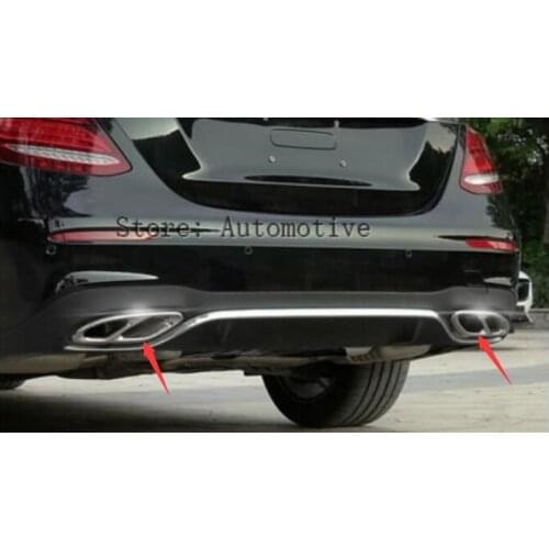 For Benz GLC X205 Rear Exhaust Muffler Tail Pipe Cover Trim 2015-2017 2pcs