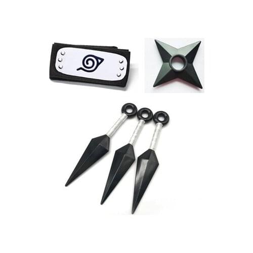 1/3PCS Ninja Uchiha Sasuke Hatake Kakashi Akatsuki Pain Kunai Shuriken Anime Cosplay Accessories Props Weapons Halloween Gifts