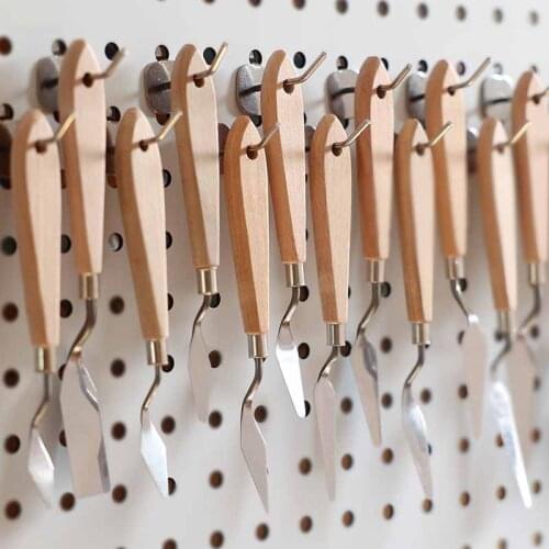 1pcs Quality Stainless Steel Spatula Wood Handle Palette Art Gouache Supplies for Oil Painting Knife Tool