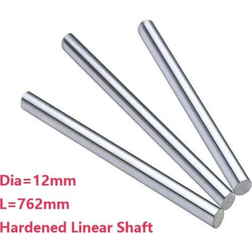10pcs/lot Dia 12mm shaft 762mm long Chromed plated linear shaft hardened shaft rod bar rail guide for 3d printer cnc parts