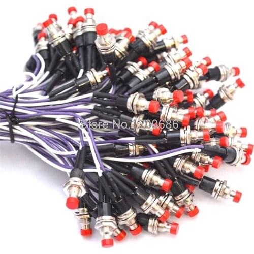 10CM 20AWG VH3.96 WIRE NO PBS-110 ON/OFF Push Button Momentary Push Button Switch Lockless Momentary Switch wire harness