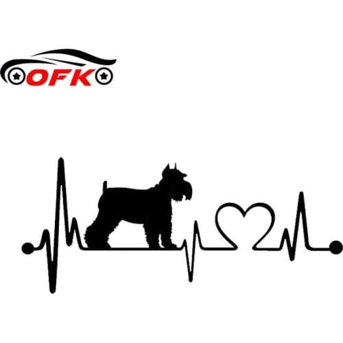 Car Stickers, Motorcycle Decals, Heartbeat Dog Car Decorative Accessories,to Cover Scratches Sunscreen Waterproof PVC.15 * 6cm