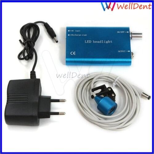 Bule Portable LED Head Light Lamp for Dental Surgical Medical Binocular Loupes