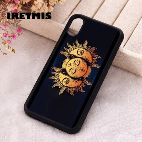 Iretmis 5 5S SE 2020 Phone Cover Case for iPhone 6 6S 7 8 Plus X Xs XR 11 12 Mini Pro Max Rubber Silicone Sun Print