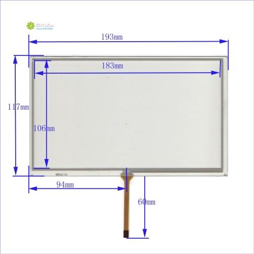 ZhiYuSun XWT212 193*117mm 8inch 4lines resistance screen this is compatible blass suitable 193*117 XWT212