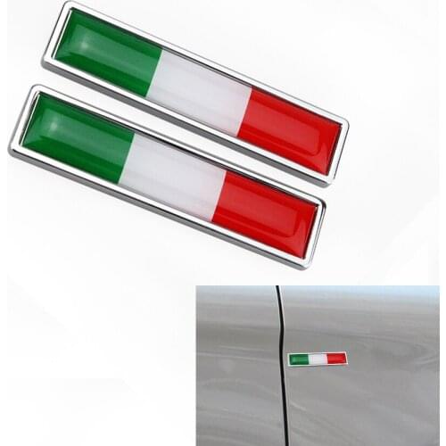 Italy Flag 3D Metal Emblem Badge Car Sticker Styling Motorcycle Decal for Renault Peugeot Citroen Chevrolet Ford VW Benz Skoda