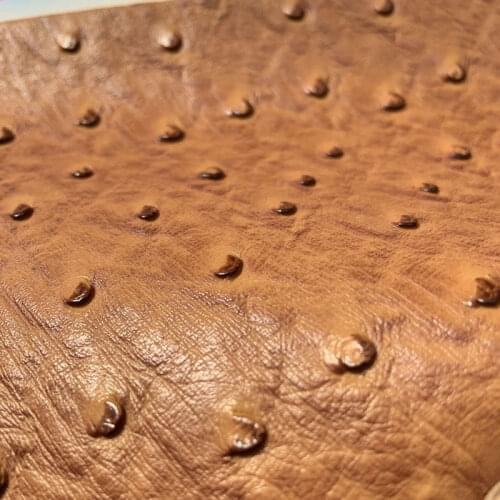 Faux sheets PU synthetic imitation ostrich skin leather Leatherette materials by the yard