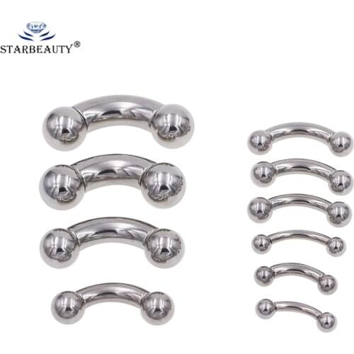 1 Pc Stainless Steel Hugsize Nostril Nose Ring Curved Barbell Lot Tragus Earring Eyebrow Piercing Rings Bar
