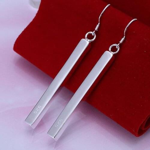 Fashion jewelry Earring For Women, Plated Earrings Stripe Earrings E002 /JPWLNABT UOPUGVBF silver color