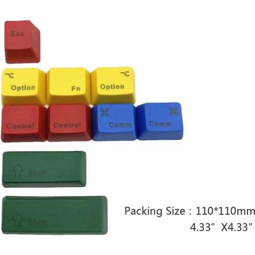 Brand New 10Pcs Mac Add on kit Mechanical Keyboard Keycap Top print add-on kit PBT keycap command option cap OEM height