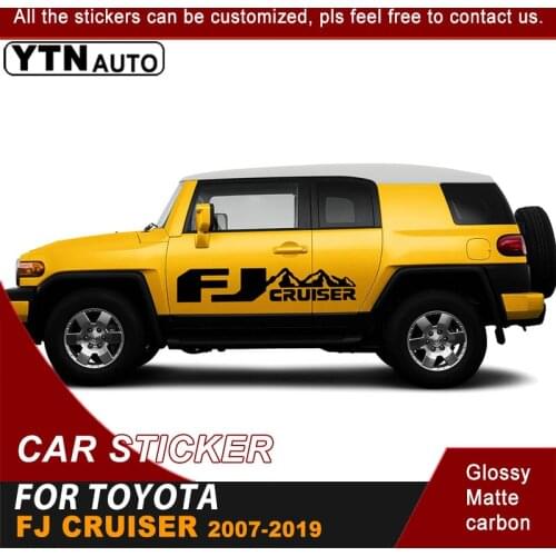 Car Side Door Sticker Skirt Stripe Mountain Styling Graphic Vinyl Decoration Car Decal For Toyota FJ Cruiser 2007-2017 2018 2019