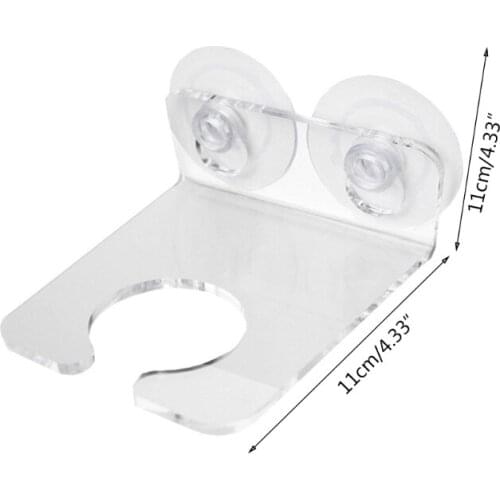 Wall Mounted Suction Wine Glasses Holder Acrylic Single Drink Beer Cup Storage Hanging Rack for BathtubX3UC