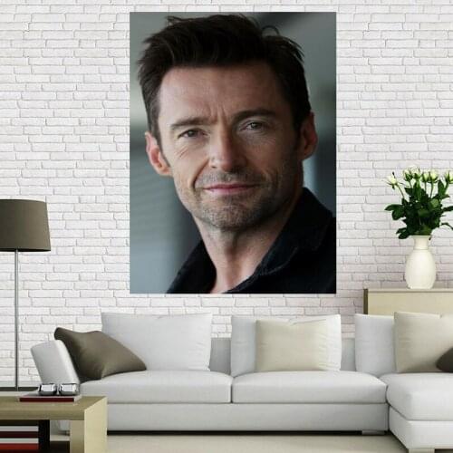 Custom Hugh Jackman Poster Wall For Living Room Art Poster Decoration Canvas Fabric Cloth No Frame Morden Home Decor A12.2