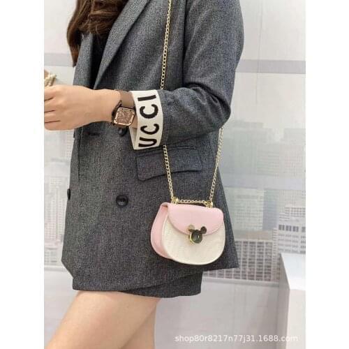 Disney Mickey new fashion all-match lady chain bag student shoulder messenger bag girl coin mini storage bag
