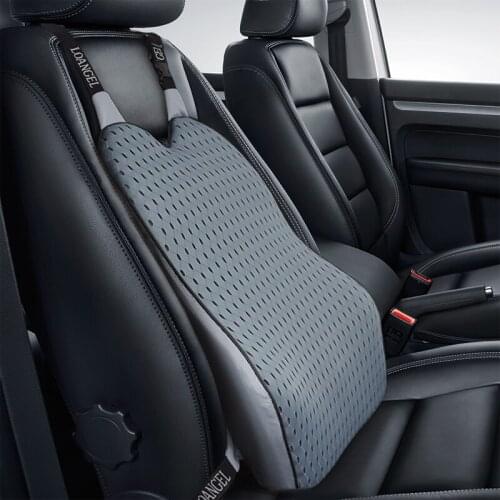 Car Back Pillow Memory Foam Car Seat Lumbar Cushion Pillows Soft Back Support for Office Chair with Adjustable Straps waist