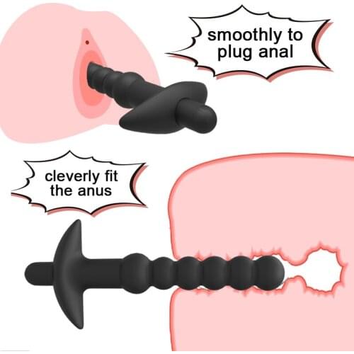 Beads Anal Plug Vibrator Anal Butt Dilator Long Dildo Penetration Prostate Anus Massager Fidget Sex Toys For Women Men Couples