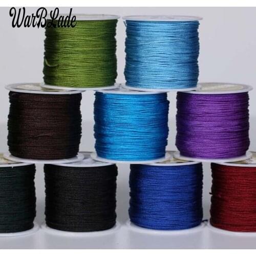 24 Color 100M 0.8mm 1mm 1.5mm 2mm Nylon Cord Cotton Cord Thread String For Jewelry Making DIY Tassels Beading Braided Bracelet