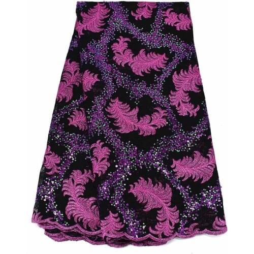 SJ Lace Latest African Laces 2021 High Quality Tulle Lace Fabric Net with Sequin Embroidery Nigeria Mesh Lace For Dress gx2-16