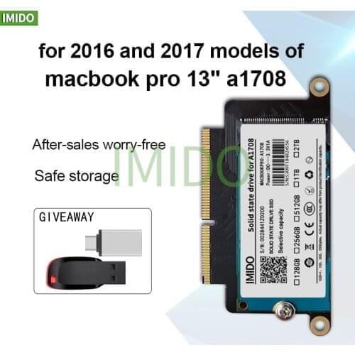 NEW A1708 Laptop SSD 128GB 256GB 512GB for Macbook Pro Retina 13.3" 2016 2017 Year 1708 Solid State Disk PCI-E EMC 3164 EMC 2978