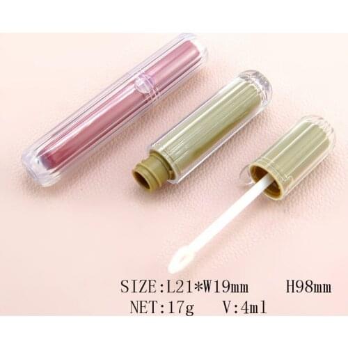 50pcs PETG inlaid pink round lip glaze tubes lip gloss tubes lipstick tubes empty lipsloss tubes makeup lip tubes lipstick tubes