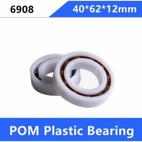 10/20pcs 6908 40mm POM Plastic bearings with Glass balls 40*62*12 mm nylon bearings 40x62x12mm