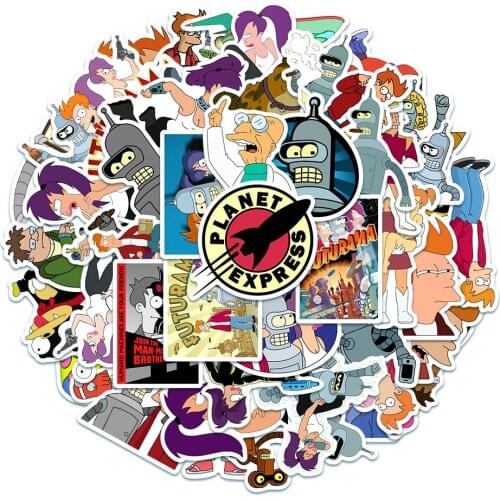 10/50 Pcs/Lot Cartoon Animations Fly Out a Futurama Stickers Personalized Graffiti Decorative Luggage Waterproof Kids Toys