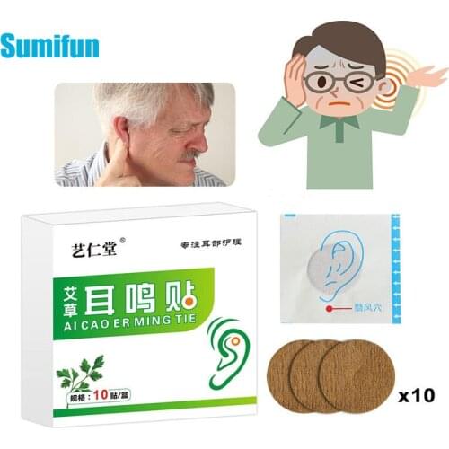 10Pcs/box Ear Pain Tinnitus Treatment Patch Ears Deafness Hearing Loss Sticker Protect Ear Natural Herb Extract Medical Plaster