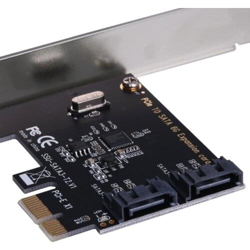 PCIe PCI Express to SATA3.0 2-Port SATA III 6G Controller Expansion Card Adapter