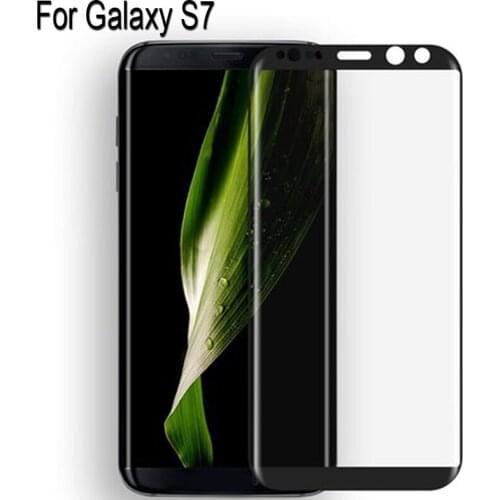 2PCS Full Curved Screen Protector For Samsung Galaxy S7 s7 Full Cover Tempered Glass For Galaxy S 7 Protective Flim galaxys7