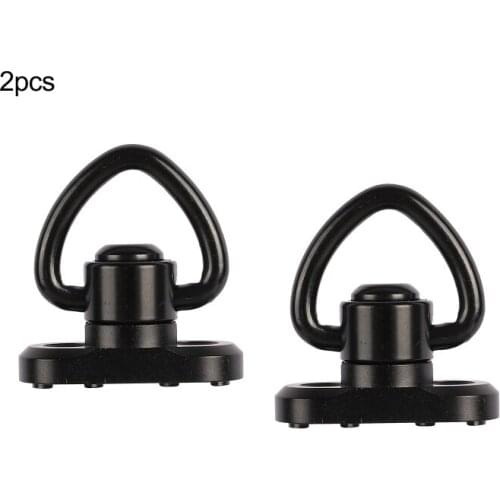 2pcs QD SLING SWIVEL MOUNT 2 Point Sling QD Quick Detach Release Push Button QD Release Sling Swivel Outdoor Sport