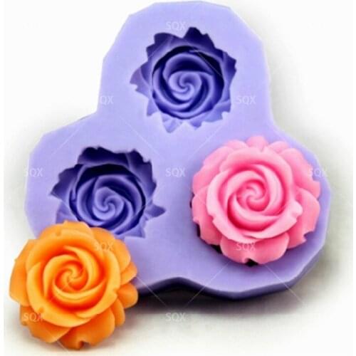 3PC Roses Cake Baking Molds,Moule Silicone,Cake Decorating Tools Pastry Tools Kitchen Accessories SQ1583