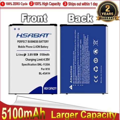 HSABAT 4900mAh BL-45A1H / BL45A1H Battery For LG K10 2016 F670L F670K F670S F670 K420N K10 LTE Q10 K420 Battery