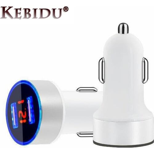 KEBIDU Dual USB Car Charger Adapter 3.1A Digital LED Voltage/Current Display Auto Vehicle Charger For Smart Phone/Table