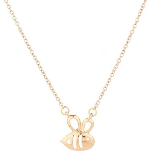 Hollow Out Animal Jewelry Bumble Bee Necklace alloy Cute Insect Charm Pendant Long Necklace for women girls