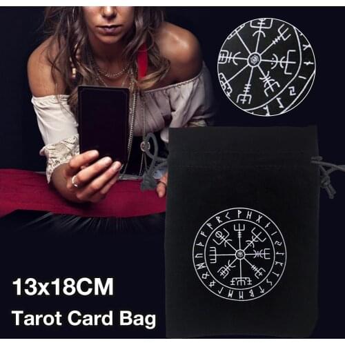 Velvet Tarot Bag Rune Moon Phase Wicca Altar Tarot Card Storage Bag Board Mini Drawstring Package Board Game Tarot Storage Bag