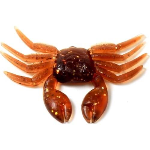 TSAI Artificial Crab Lure Bait 3D Simulation Soft Fish Bait Fishing Lures for Bass Trout Fishing Tackle Accessories