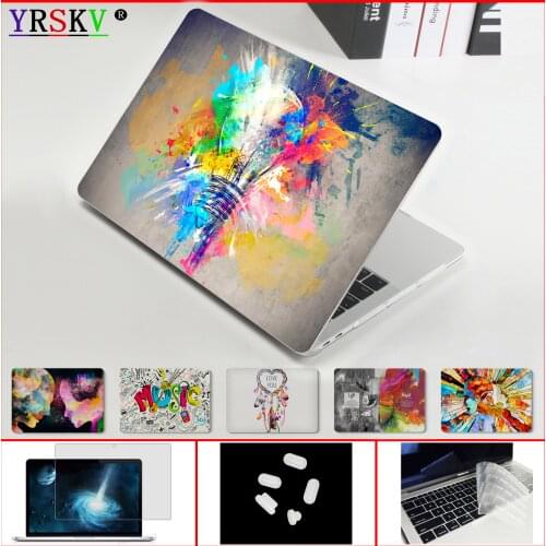 New 3D Colorful Painted Pattern Laptop Case For Apple Macbook M1 Chip Air Pro Retina Touch Bar ID 11 12 13 15 16 inch Cover Case