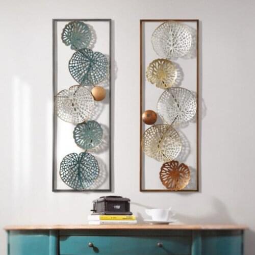 American Style Wrought Iron 3d Wall Hanging Ornaments Home Room Sofa Background Wall Mural Decoration Porch Wall Sticker Crafts