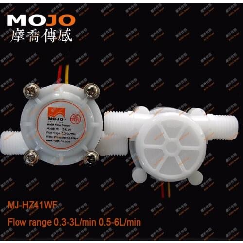 MJ-HZ41WF Impeller Flow Meter Micro Meter Intelligent Flow Sensor G1/4 0.3-3L/min 10pcs/lots