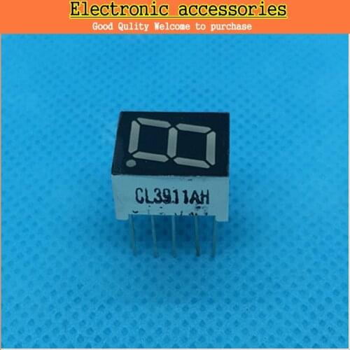 NEW 10pcs 1bit Digital Tube Common cathode Positive Digital Tube 0.39" 0.39in. Red LED Display