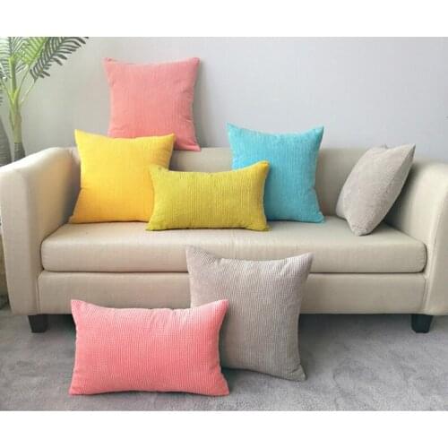 2020 New Velvet Cushion Cover Pillowcase Solid Color Spring Summer Decor Home Decorative Sofa Throw Pillows Room
