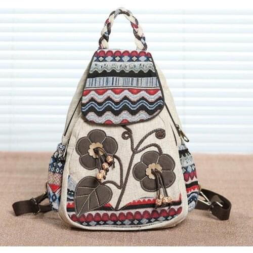 The New 2021 Trend Ethnic Style High-Quality Multi-compartment backpack famous brand chest bag wild canvas shoulder bag
