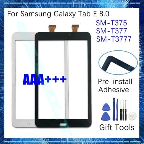 New Touch Glass Screen Panel Display LCD Outer Digitizer Front Glass For Samsung Galaxy Tab E 8.0 T3777 T377 T375 Replacement