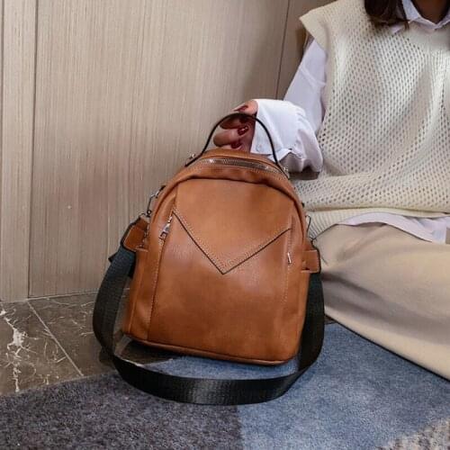 Chuwanglin Casual Leather Backpacks For Women Fashion Female Small Backpack Lady Back Pack For School Teenagers Girls A90805