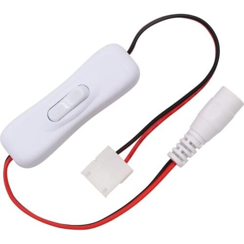 DC Connector to 2pin 8mm / 10mm Connector with Switch for Single Color LED Strip 12V 5V 24V